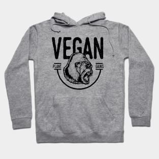 Vintage Vegan Gym Gorilla Hoodie